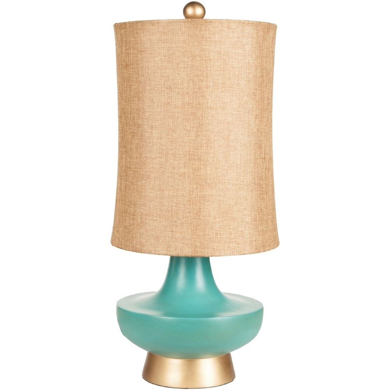 Surya Lamps Aged Turquoise Global Table Lamp