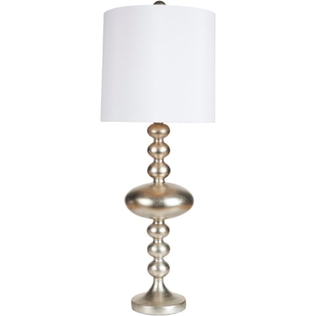 Silvertone Leaf Glam Table Lamp