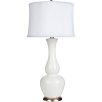 Ivory White Global Table Lamp