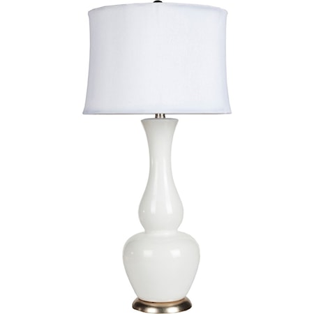 Ivory White Global Table Lamp