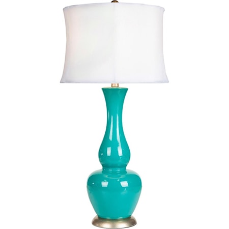 Turquoise Global Table Lamp