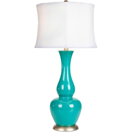 Turquoise Global Table Lamp
