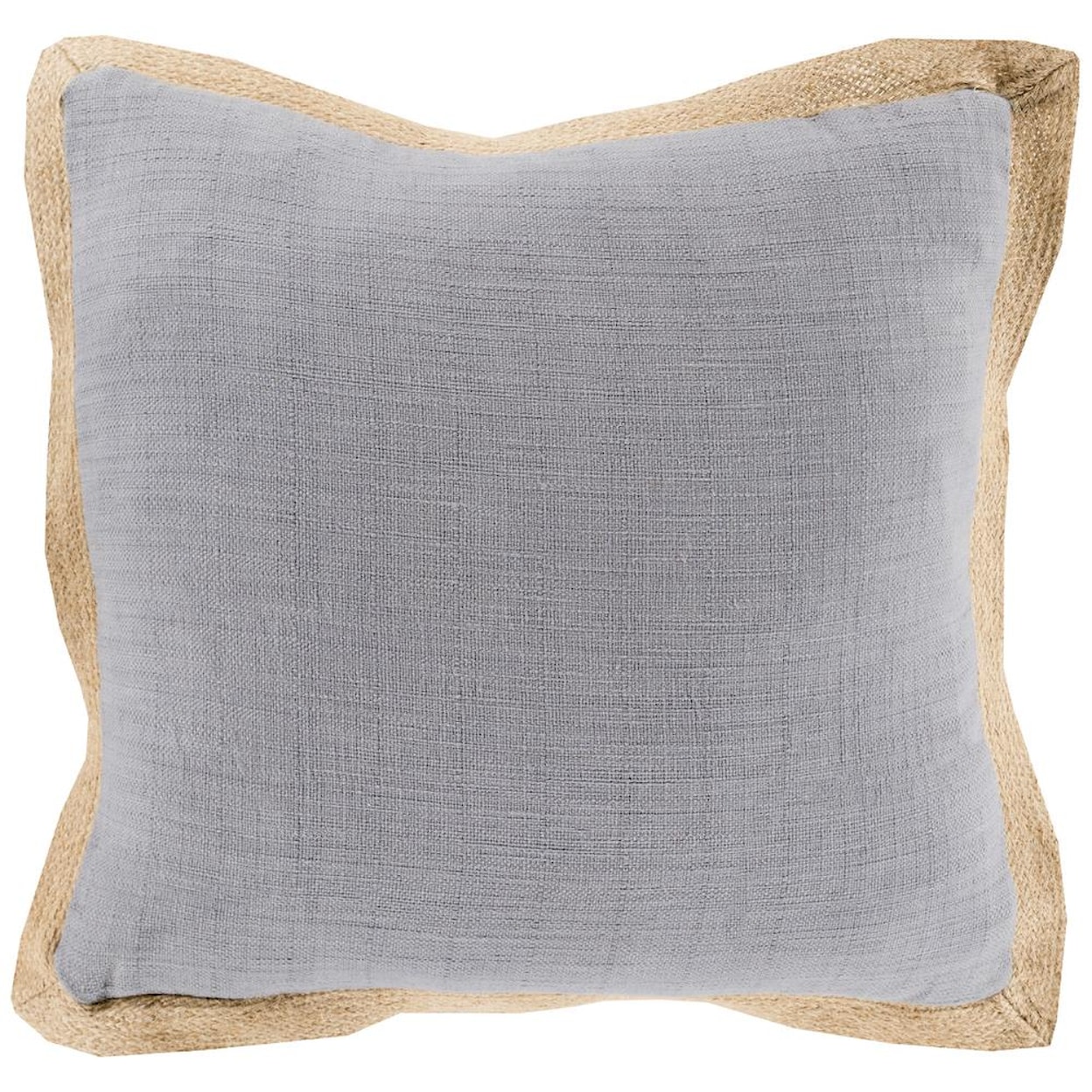 Surya Pillows 18" x 18" Jute Flange Pillow