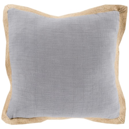 22" x 22" Jute Flange Pillow