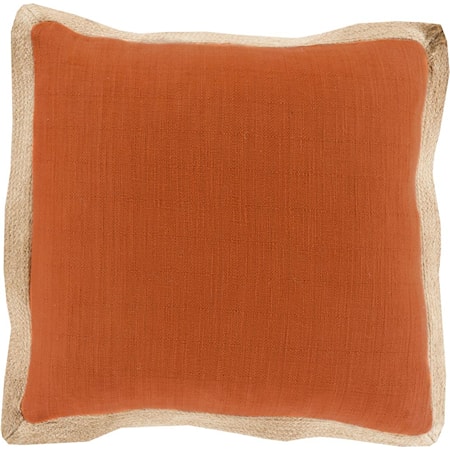 18" x 18" Jute Flange Pillow