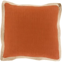 22" x 22" Jute Flange Pillow