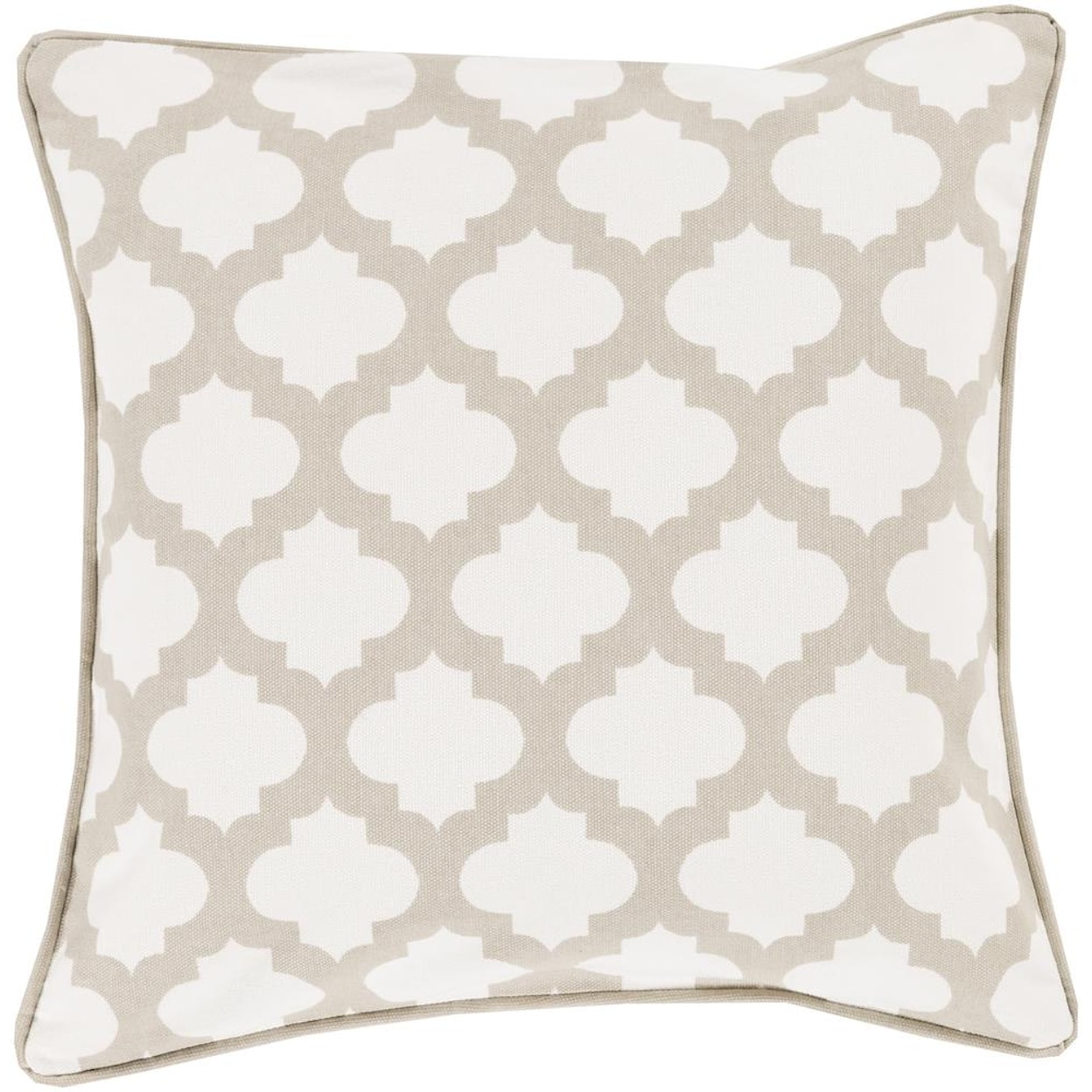 Surya Pillows 22" x 22" Morrocan Printed Lattice Pillow