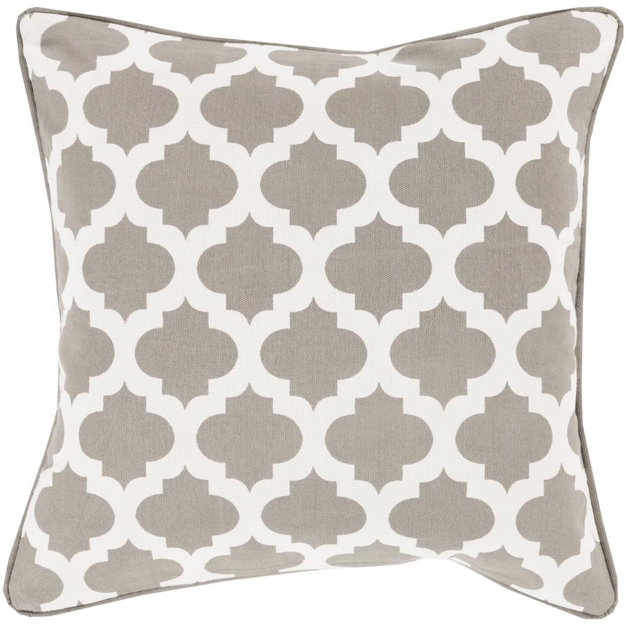 Surya Pillows 22" x 22" Morrocan Printed Lattice Pillow