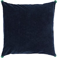 20" x 20" Velvet Poms Pillow