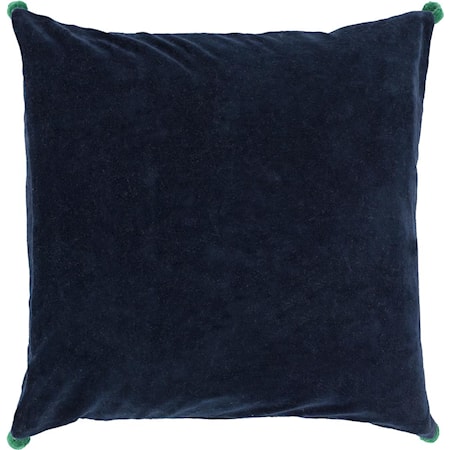 20" x 20" Velvet Poms Pillow