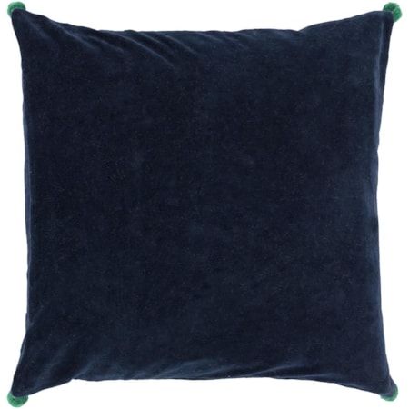 22" x 22" Velvet Poms Pillow
