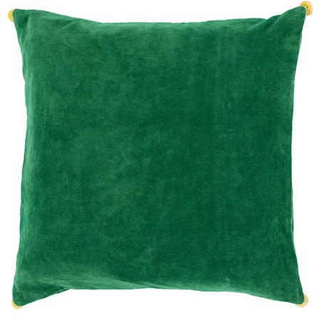 18" x 18" Velvet Poms Pillow