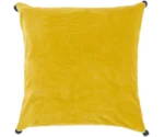 Surya Pillows 18" x 18" Velvet Poms Pillow