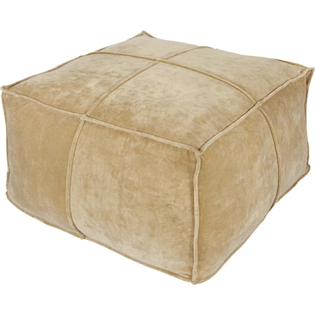 24" x 24" x 13" Cotton Velvet Pouf