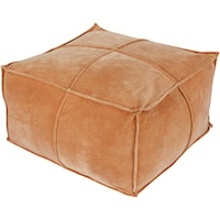 24" x 24" x 13" Cotton Velvet Pouf