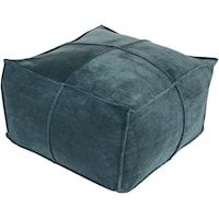 24" x 24" x 13" Cotton Velvet Pouf