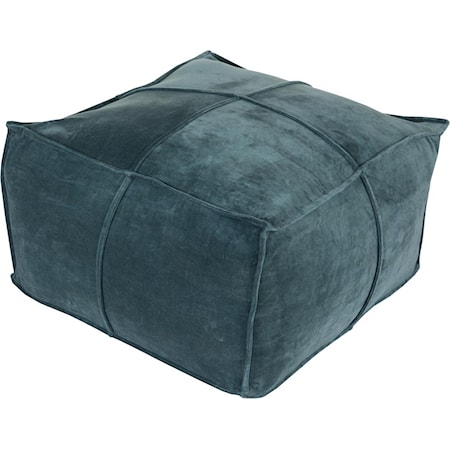 24" x 24" x 13" Cotton Velvet Pouf