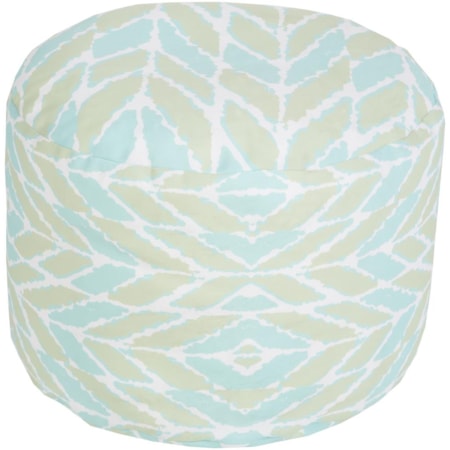 20" x 13" Round Pouf