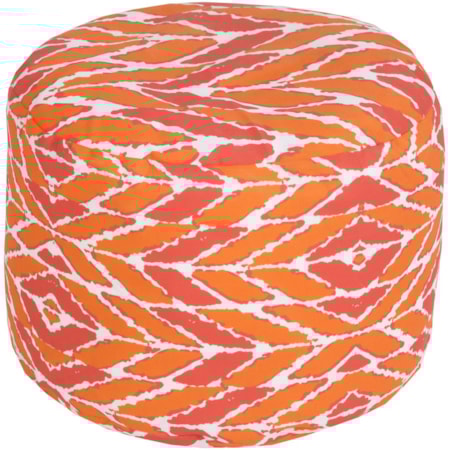 Arrow Tangerine Outdoor Pouf