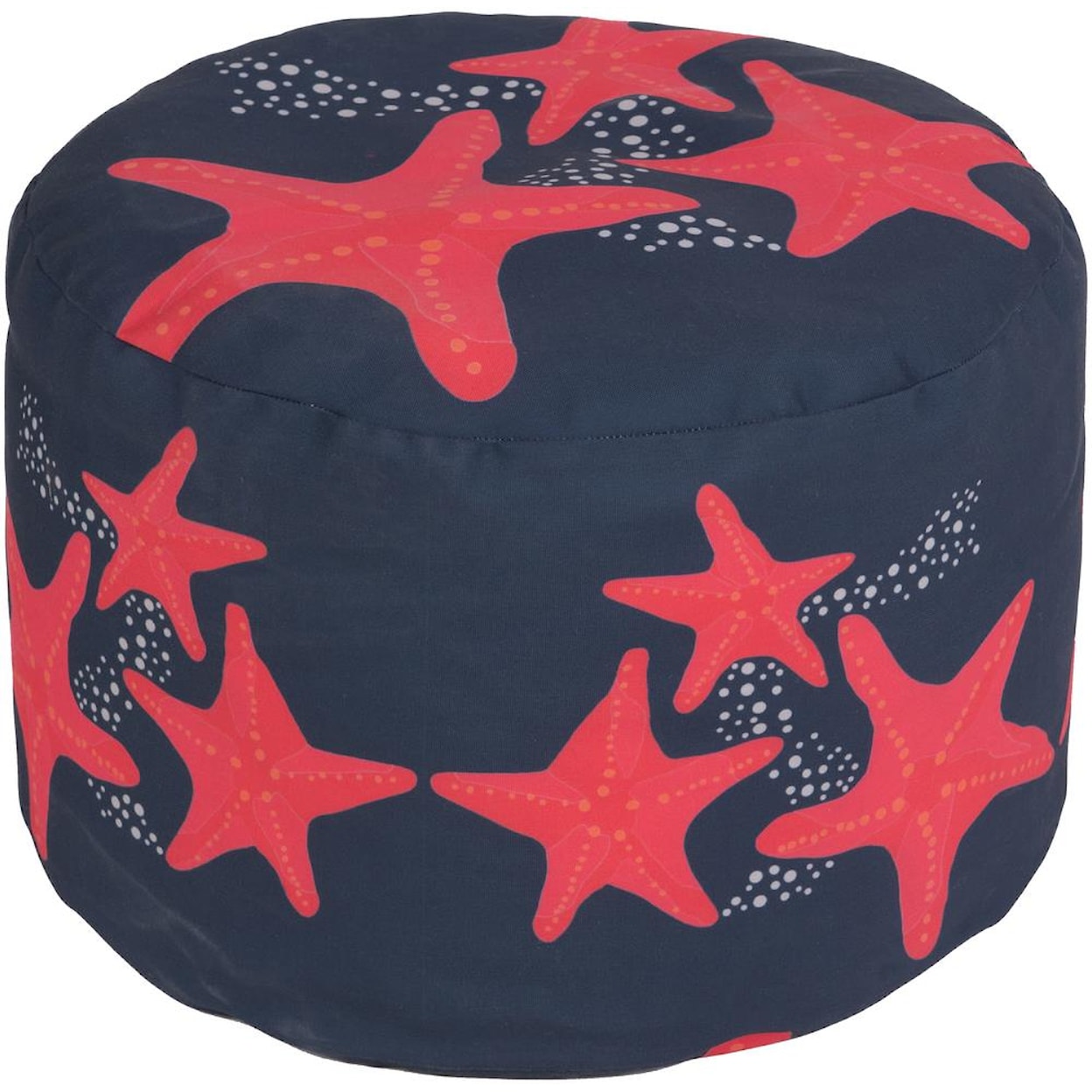 Surya Poufs 20" x 13" Round Pouf