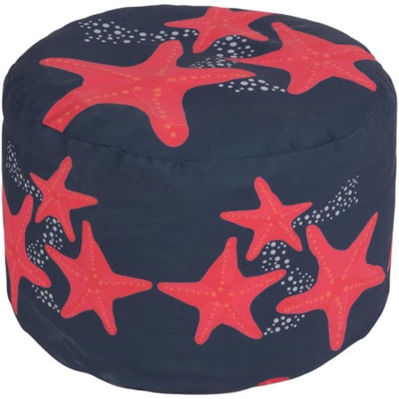 20" x 13" Round Pouf
