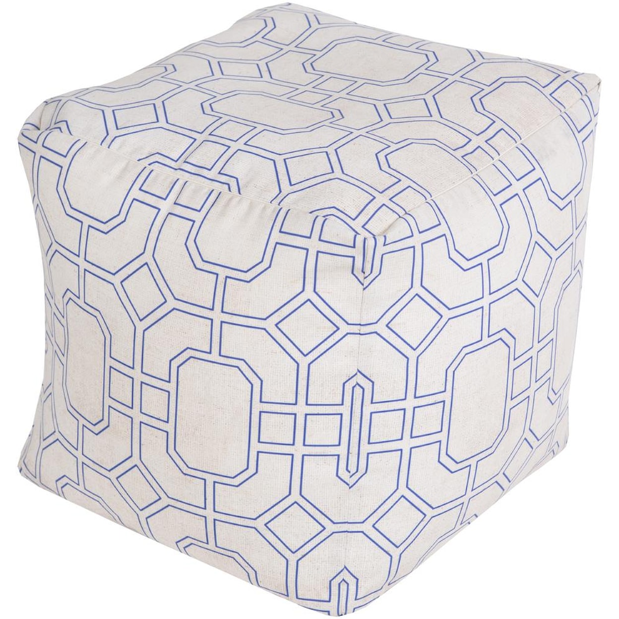 Surya Poufs Trellis Marine Outdoor Pouf