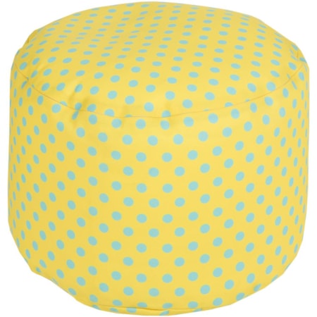 20" x 13" Round Pouf