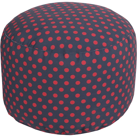 20" x 13" Round Pouf