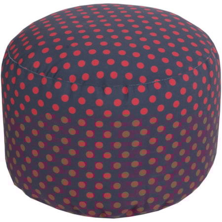 20" x 13" Round Pouf
