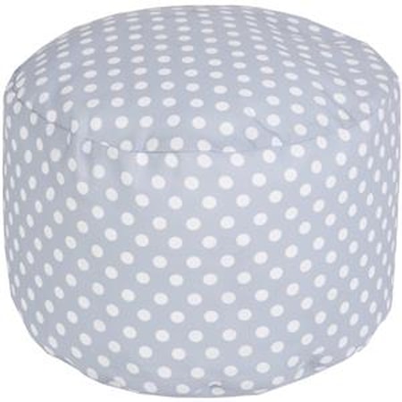 20" x 13" Round Pouf