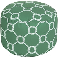 20" x 13" Round Pouf