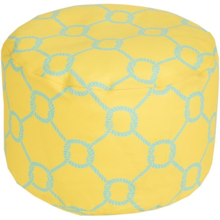 Rope Trellis Lemon Outdoor Pouf