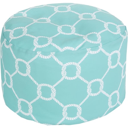 20" x 13" Round Pouf