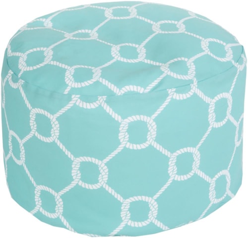 20" x 13" Round Pouf