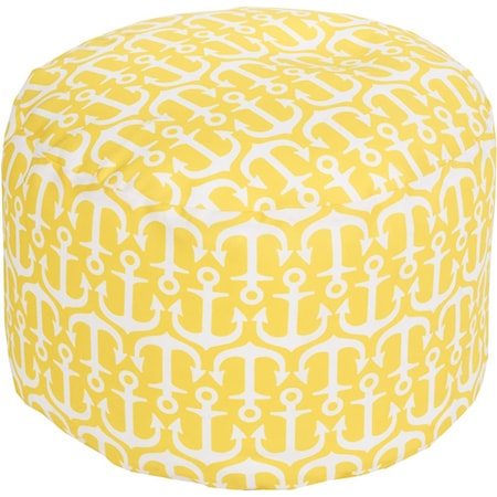 20" x 13" Round Pouf