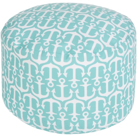20" x 13" Round Pouf