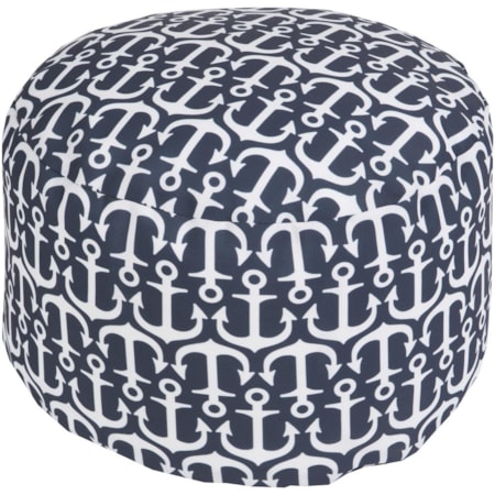 20" x 13" Round Pouf