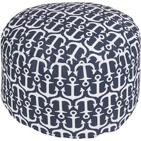 20" x 13" Round Pouf