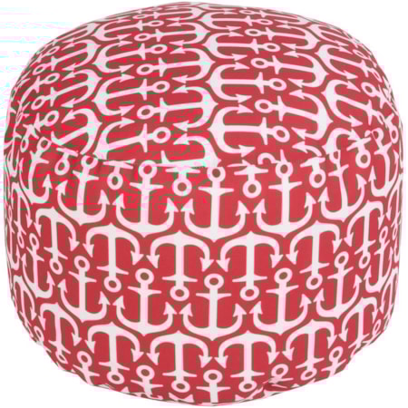 20" x 13" Round Pouf