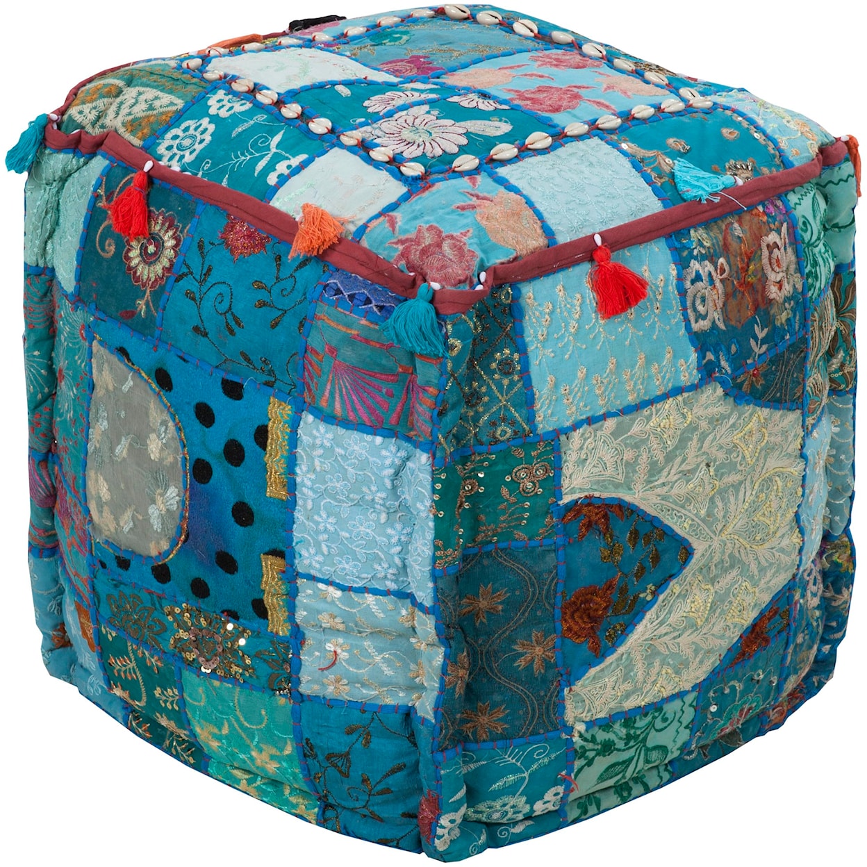 Surya Poufs 18"x18"x18" Pouf