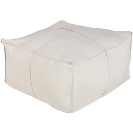24" x 24" x 13" Solid Linen Pouf