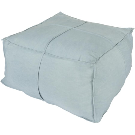 24" x 24" x 13" Solid Linen Pouf