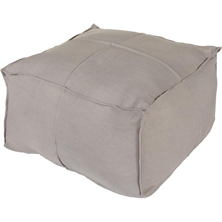 24" x 24" x 13" Solid Linen Pouf