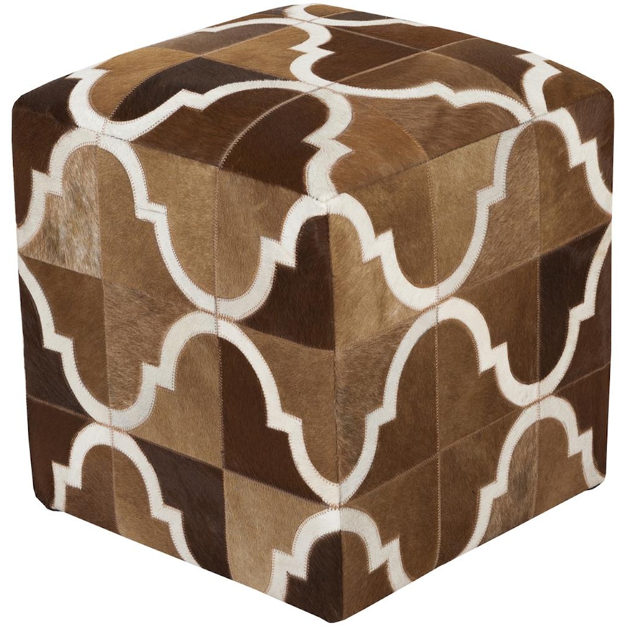 Surya Poufs 18" x 18" x 18" Trail Pouf