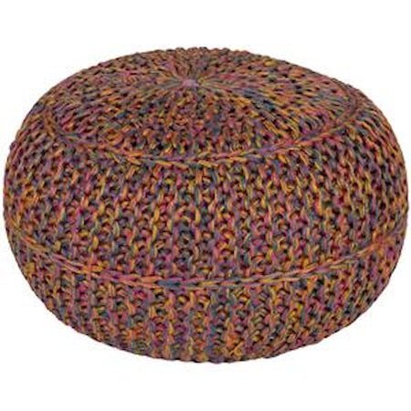 20" x 20" x 14" Wisteria Pouf
