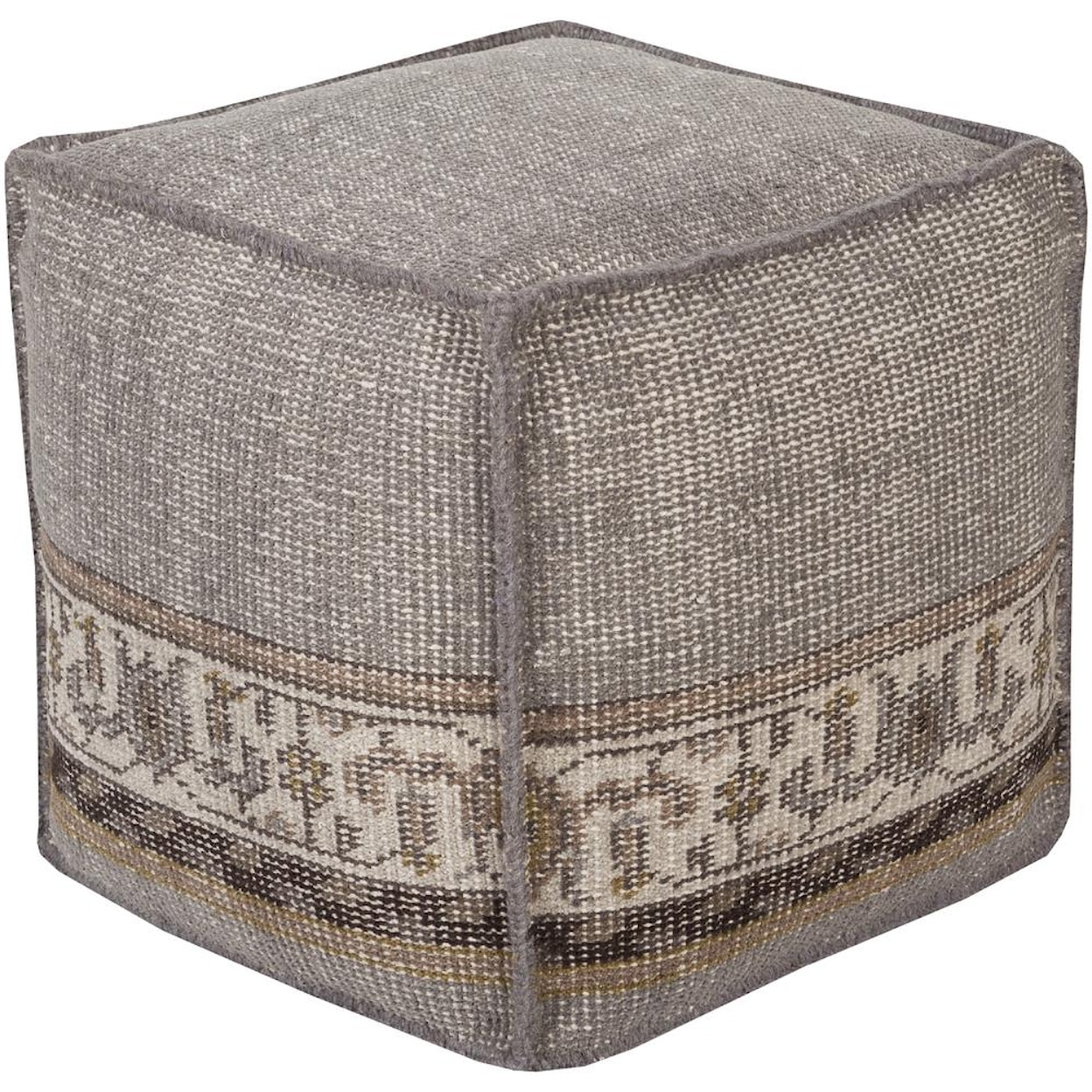 Surya Poufs 18" x 18" x 18" Zahara Pouf