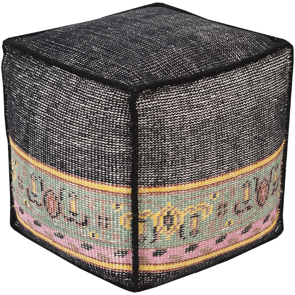 Surya Poufs 18" x 18" x 18" Zahara Pouf