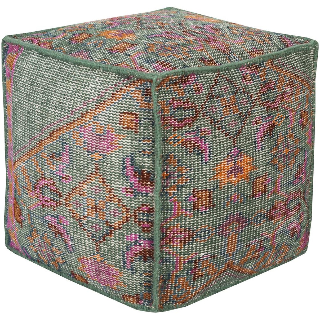 Surya Poufs 18" x 18" x 18" Zahara Pouf