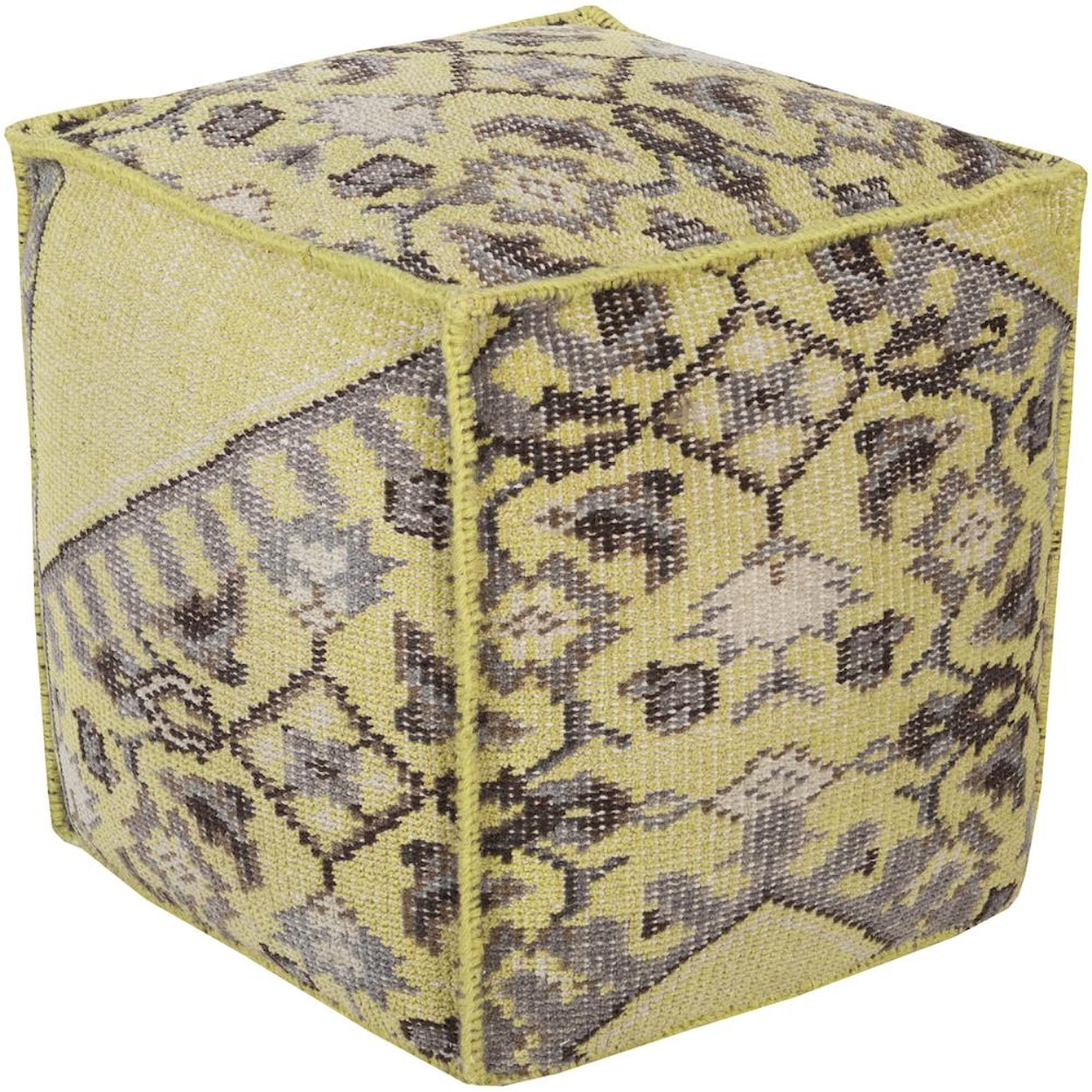 Surya Poufs 18" x 18" x 18" Zahara Pouf