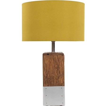 Natural Finish Rustic Table Lamp